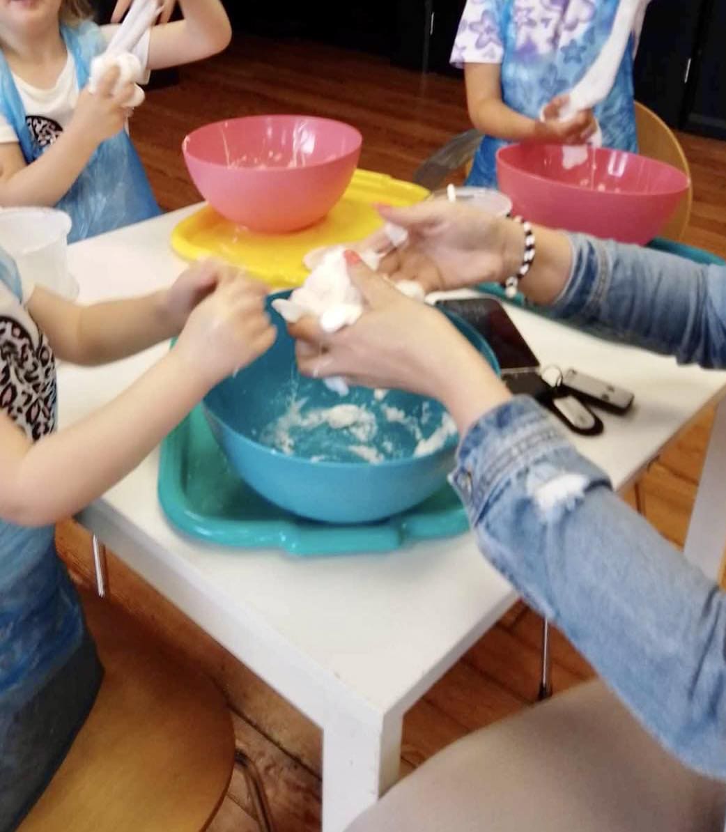 Participants enjoying Slime Workshops